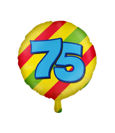 Helium Ballon 75 Jaar 46cm